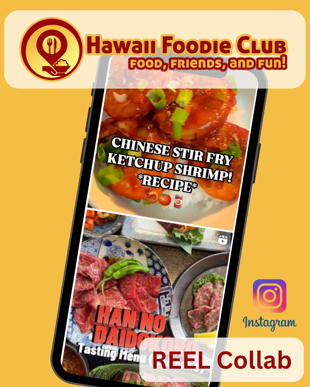Hawaii Foodie Club Collaboration Instagram CLIENT REEL Post